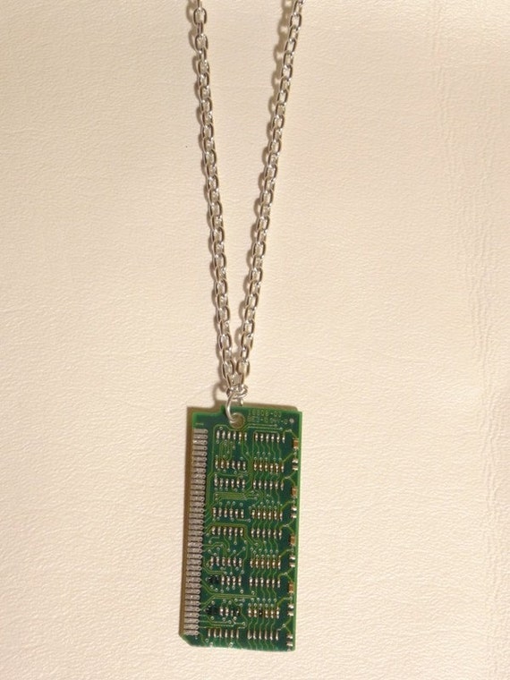 Items similar to Rectangle Computer Chip Necklace on Etsy