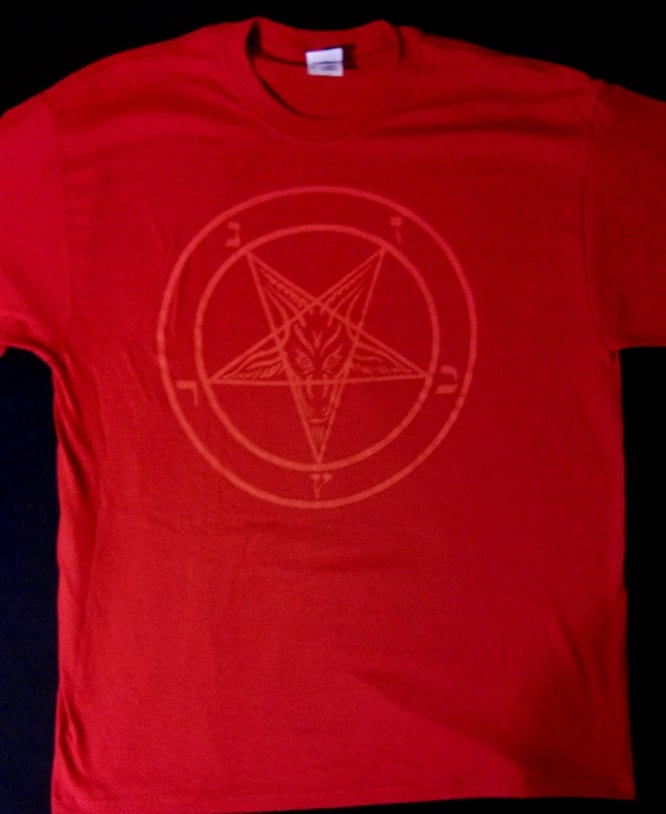 satan pentagram t shirt