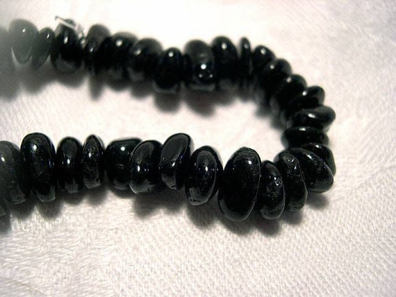 BLACK TOURMALINE Gemstone Bracelet Reiki Chakra Wicca