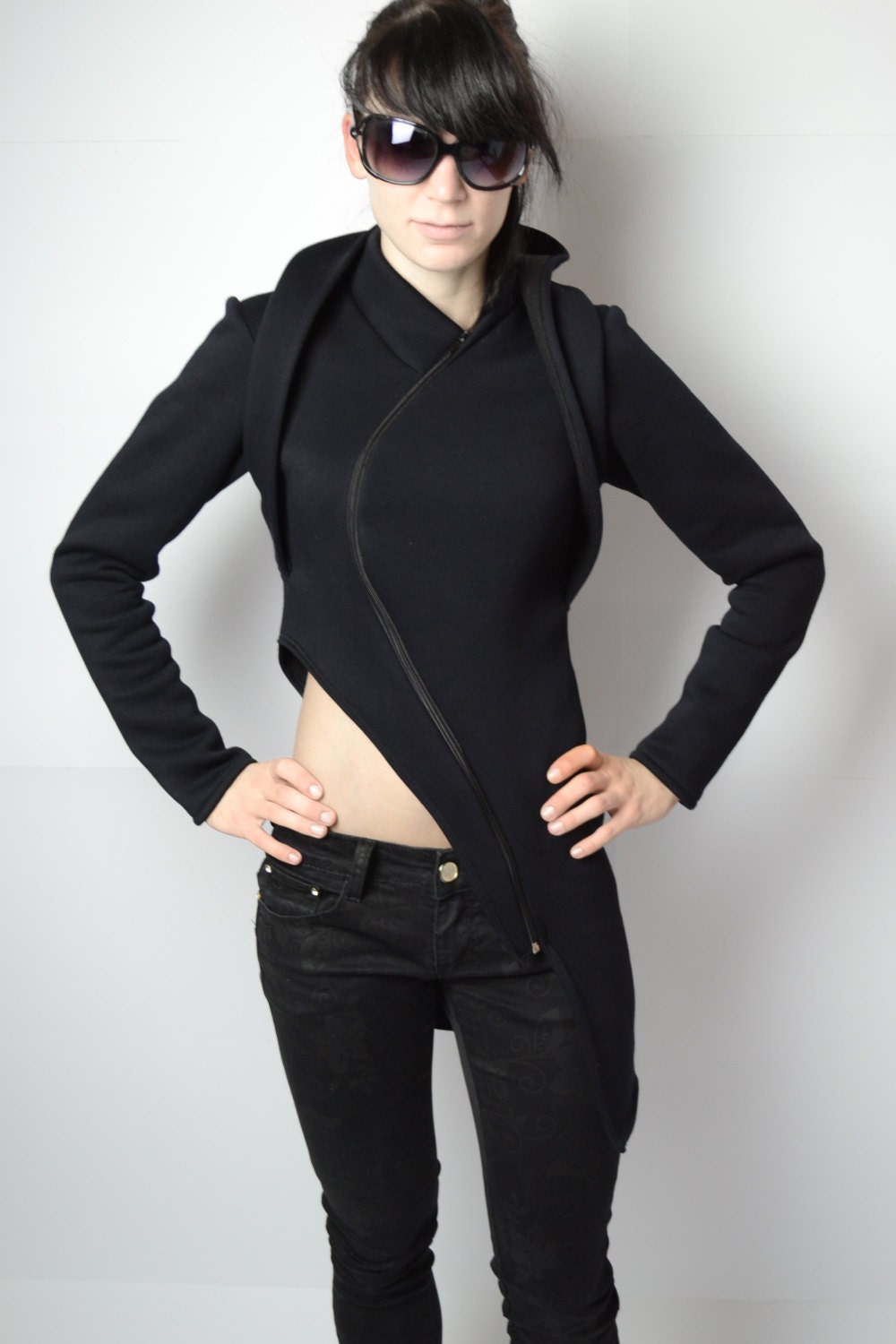 Mantra Hoodie womens/ladies asymmetric / innovative by RolandMode