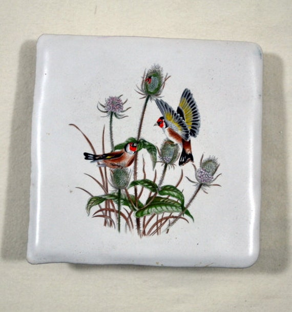 Handmade Decorative Ceramic Tile Birds In by CoralyAtHome