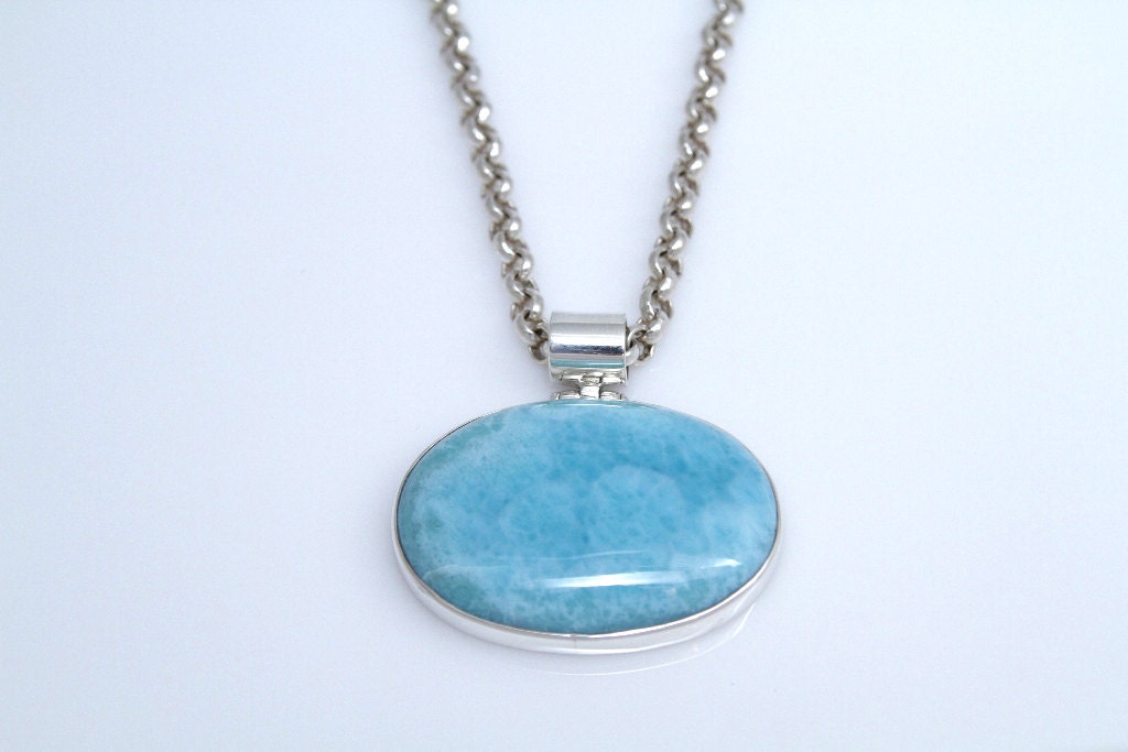 Larimar Pendant Light Blue Larimar Stone Dominican Republic