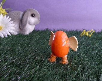  , Orange Hatchling, Baby Chick, Chicken Home Decor, Collectible Egg
