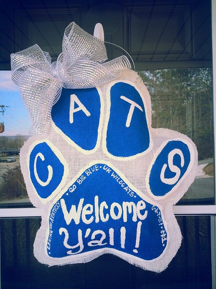 University of Kentucky Wildcats Paw Print by DownSouthBoutiqueKY