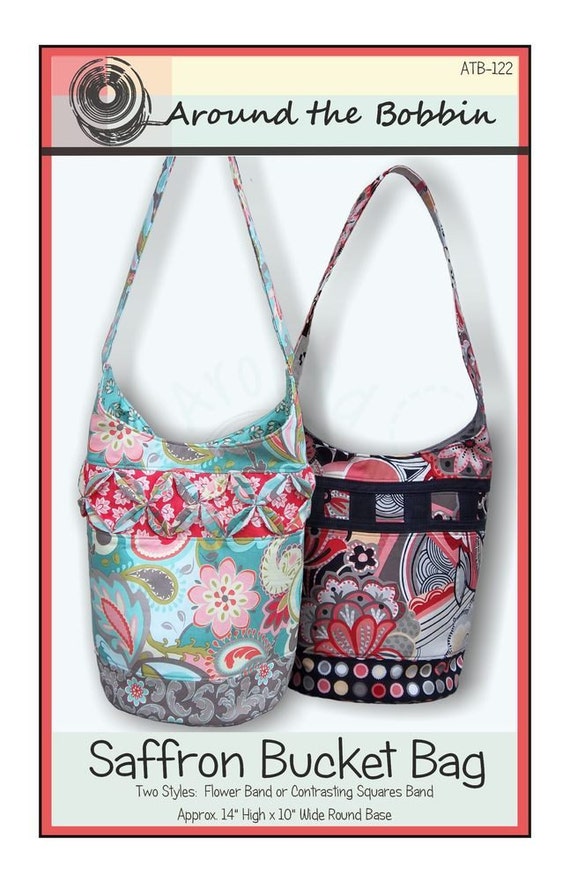 Pattern - Saffron Bucket Bag, Tote Bag, Purse Paper Sewing Pattern by ...