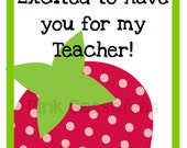 Items similar to Berry Glad You are My Teacher Gift Tags on Etsy