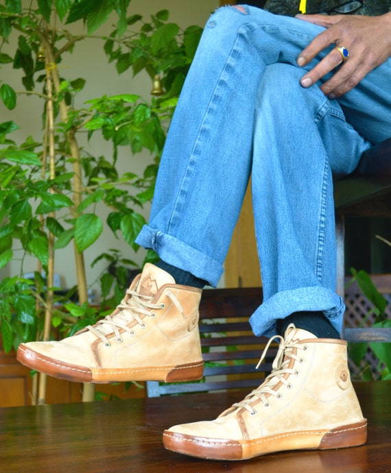 hand made leather sneakers