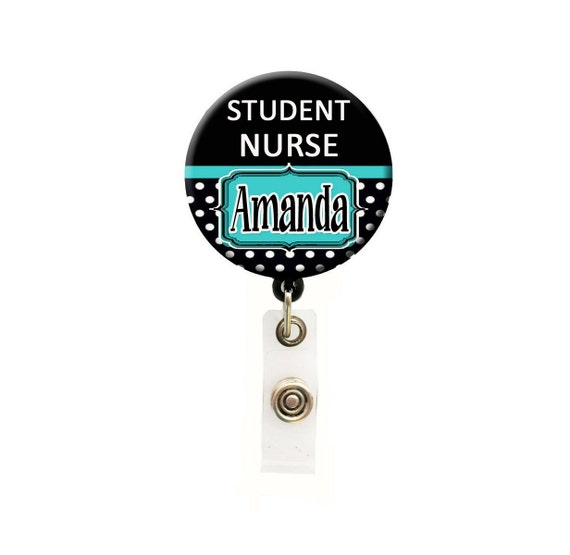 Student Nurse Badge Retractable ID Name Badge by TrendyArtz