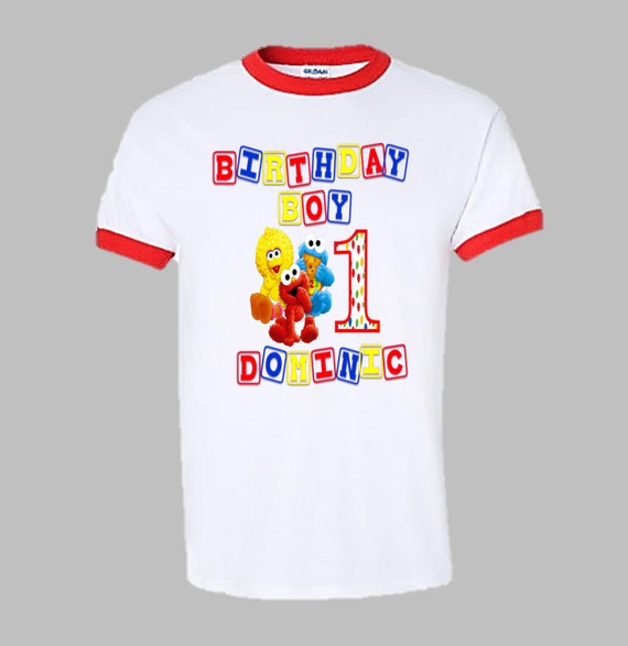 sesame street personalized birthday shirts