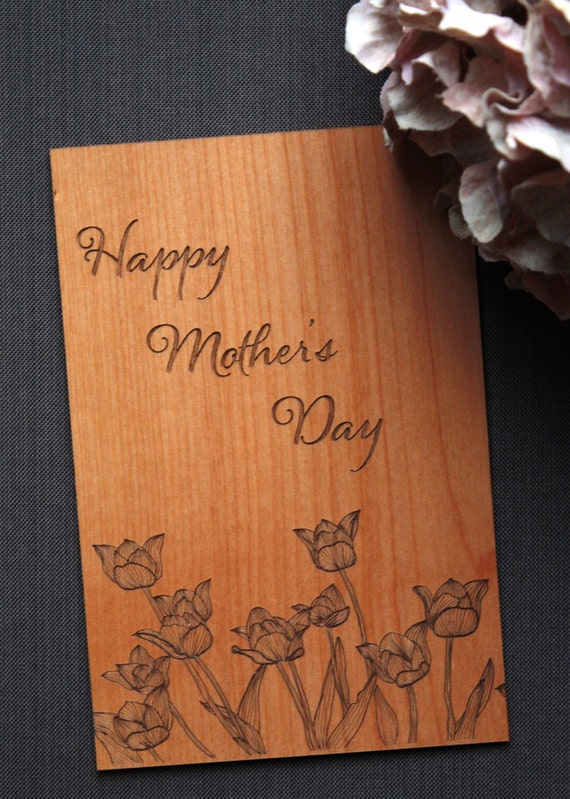 Mother s Day Gift Card Happy Mother s Day Wood Card