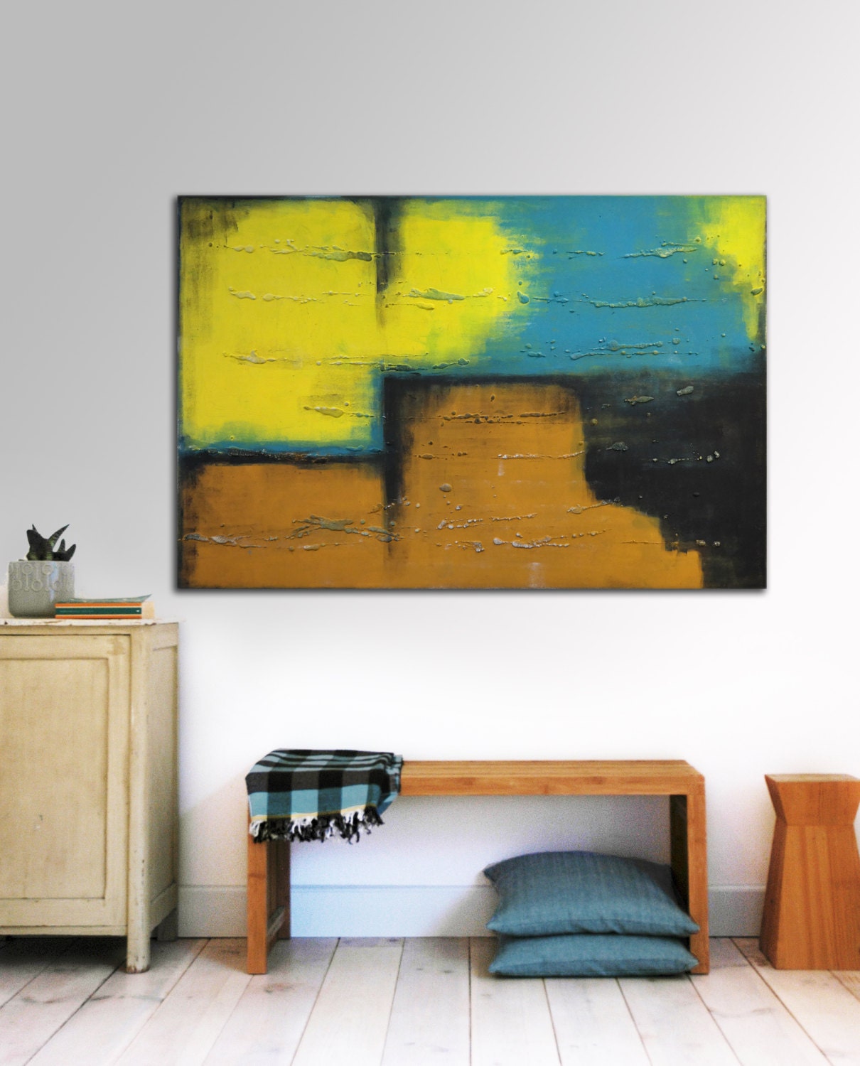 Abstract Painting Canvas Wall art Brown Naturals by RonaldHunter