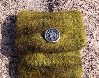 Small felted coin purse or keepsake pouch.