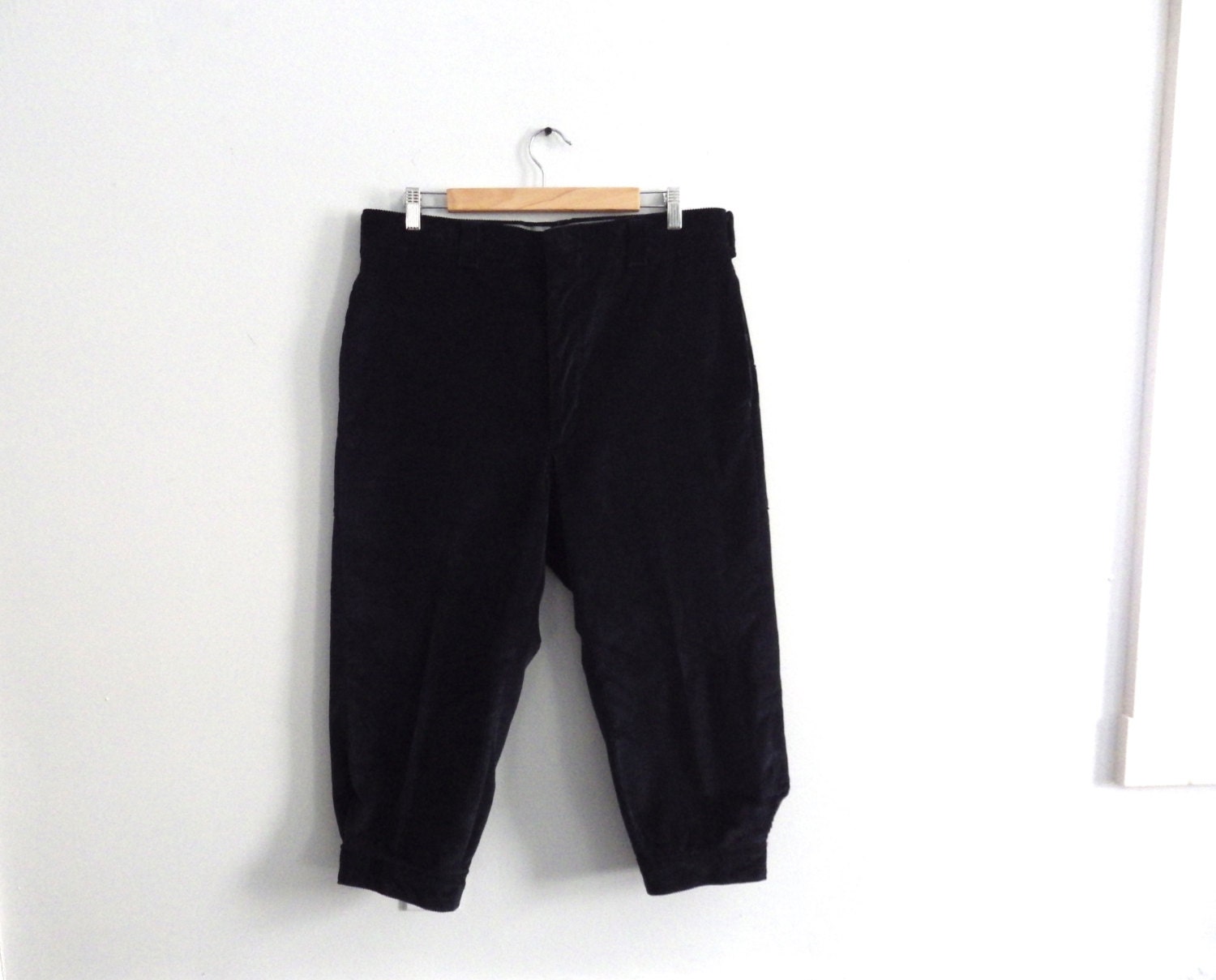 Vintage WOOLRICH Knickers Pants Women Navy Blue Corduroy