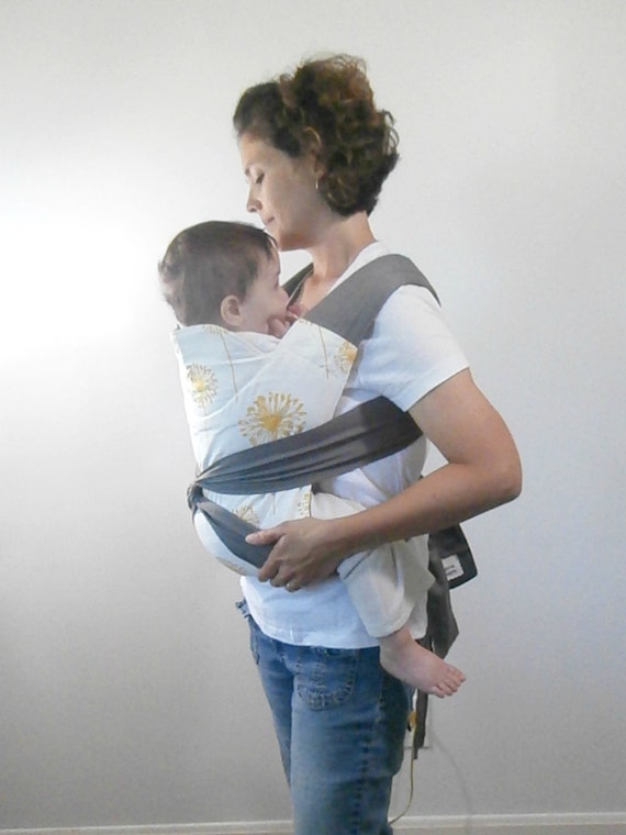Items similar to Yellow and Grey Dandelions Mei Tai Baby Carrier, Mai