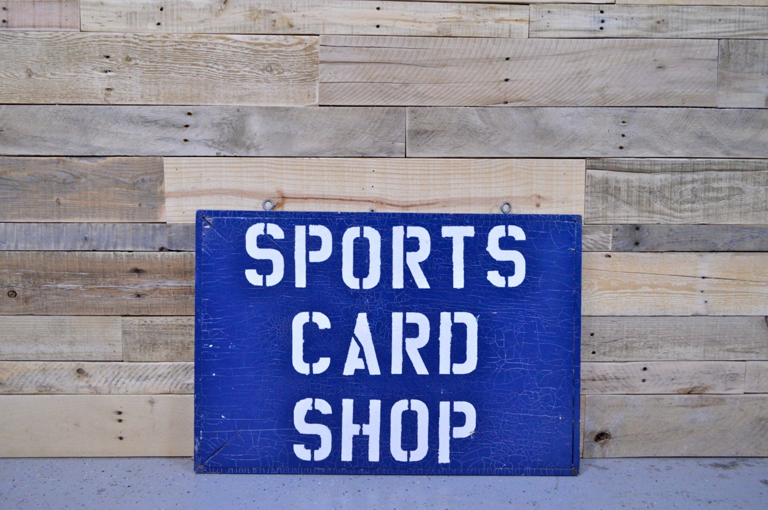 Vintage Sports Card Shop Sign Wooden Sports Sign by