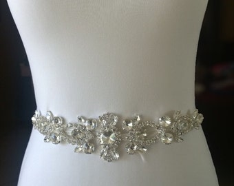 Crystal Rhinestone Wedding Sash- Bling Wedding