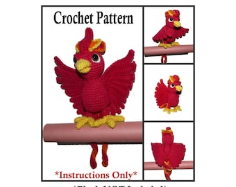 Phoenix Plush Crochet Pattern - Squawks the Phoenix