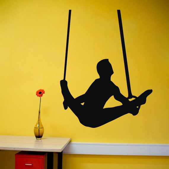 Wall Decals Man Gymnast on Bars Sport People Circus by DecalHouse
