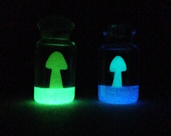 Glow-in-the-Dark Mushroom in a Bottle - NEW COLOR!
