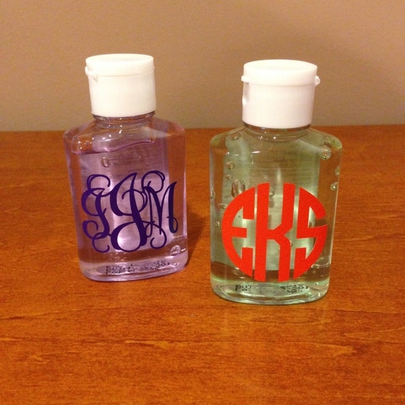 Items similar to Monogrammed Hand Sanitizer Diaper Bag and Lunch Box