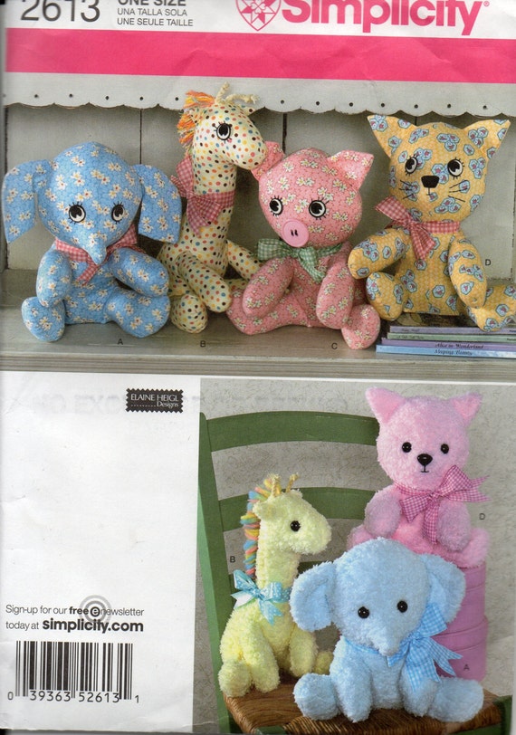 simple sewing stuffed animals