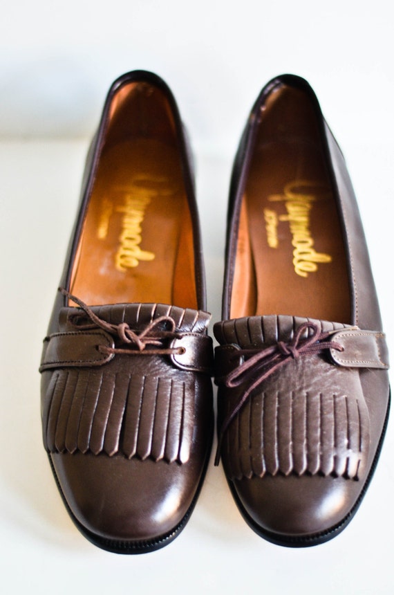 Vintage 60s Brown Penny Loafers 7