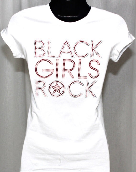 Black Girls Rock Bling Rhinestone T-Shirt by Natural2SuperNatural