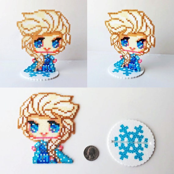 anna hama elsa y beads simili Toy Figure Articoli a Mini Hama Perler Bead Elsa