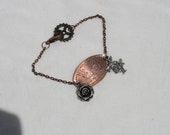 Disneyland Mad T Party Souvenir Penny Charm Bracelet