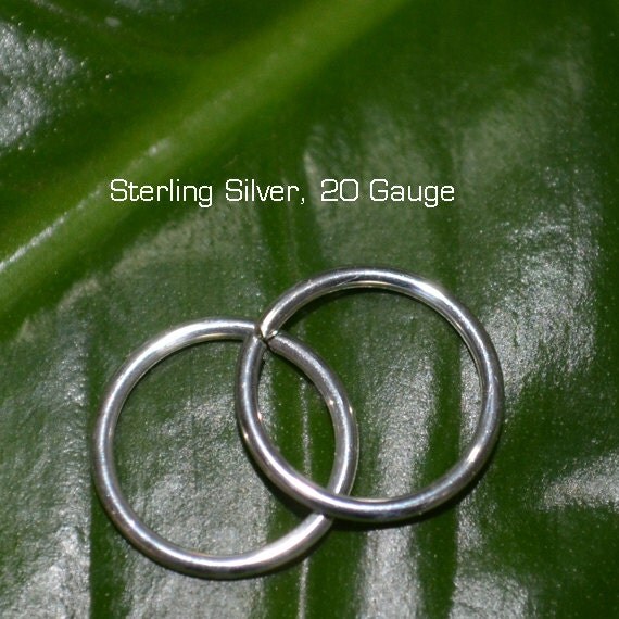 Nose Ring 20g - Silver Nose Hoop - Tragus Ring - Helix Piercing - Cartilage Earring - Rook Jewelry - Daith - Septum Jewelry 20g