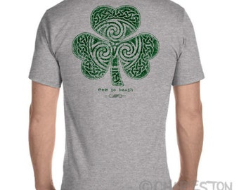 St. Patrick's Day Shirt - Ready to Ship - Celtic Clover Shamrock - Men's and Ladies Sizes - Celtic - Clover - Shamrock - Irish Shirt