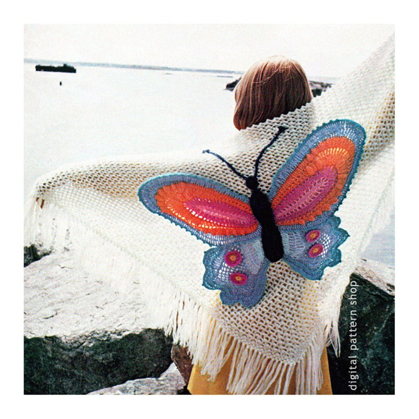 Seeking pattern for Butterfly shawl or poncho