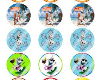 15 2 digital cupcake toppers frozen olaf summer inspired instant