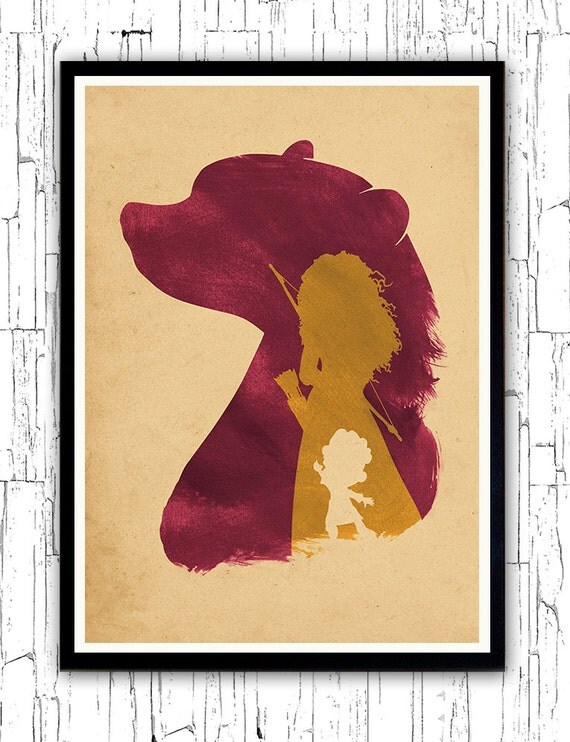 Walt Disney Pixar Brave Minimalist Movie Poster by moonposter