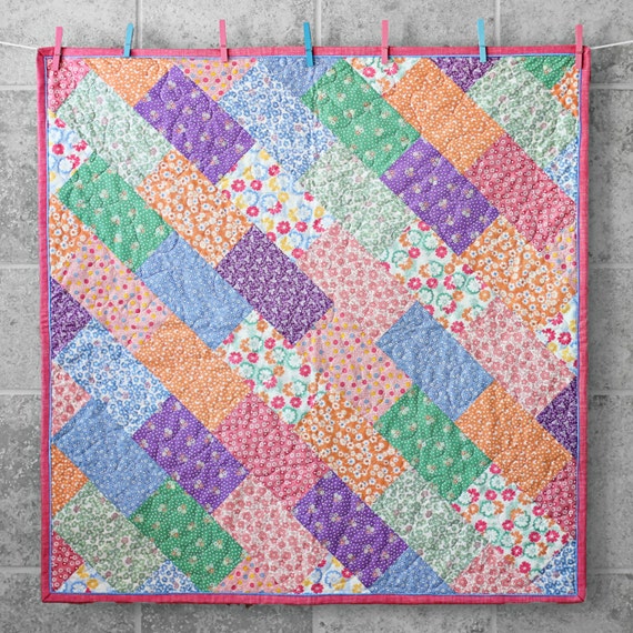 Baby Quilt Baby Nursery Patchwork Quilt by BindedwithLove on Etsy
