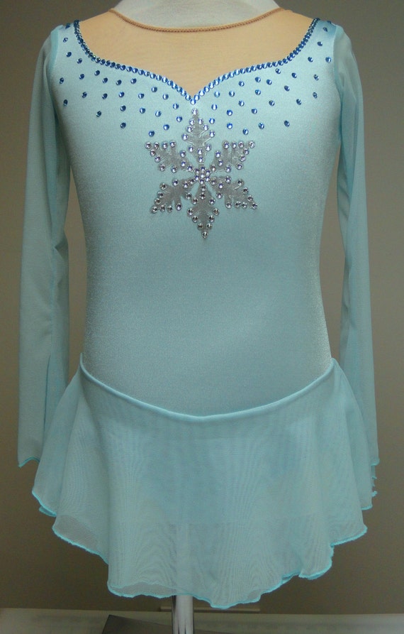 Items similar to Elsa Figure Skating Dress Inspired by Disney's Frozen