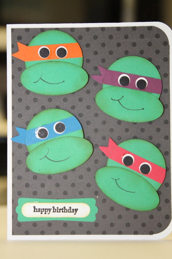 Teenage Mutant Ninja Turtle Birthday Card or Invitation