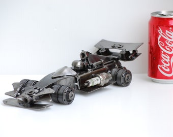 METAL SCULPTURE Formula One F1 Model Recycled Handmade Art Gift for Anniversary Birthday Christmas Wedding Cool Gift For Birthday HANDMADE