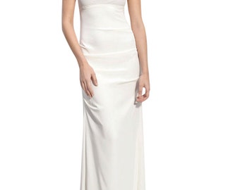 Sheath A Line  Wedding  Dress  In Chiffon