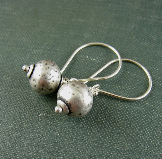 ... Silver Earrings Silver Beads Earing Organikx Handmade Jewelry under 50