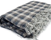 Items similar to Pure Linen Picnic Blanket. 100% Linen Blanket. Organic ...