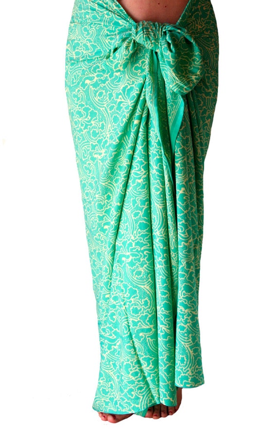 PLUS SIZE Tropical Sea Green Sarong Womens Clothing by PuaWear