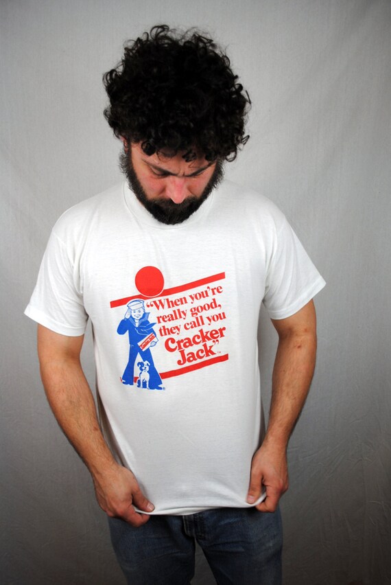 SALE Vintage Cracker Jacks Screen Stars Tee Shirt by RogueRetro