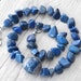 Lapis Lazuli Necklace, Blue Bold Necklace, Chunky Knotted Lapis Necklace, Bohemian Vintage Ethnic Necklace, Lapis Lazuli Jewelry