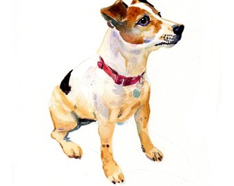 Custom Pet Portrait - Original Art - 11x14inches-Watercolor Painting - Art - Dogs