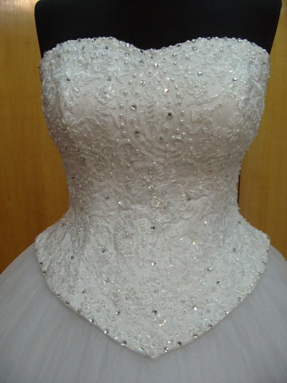 Bridal Corset Lace Wedding Dress Top Wedding Corset Overbust