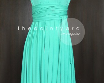 Turquoise Bridesmaid Dress Convertible Dress Infinity Dress Multiway Dress Wrap Twist Dress Wedding Dress Maid of Honor Dress Wedding Dress