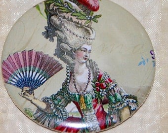 Souvenirs de Versailles pocket mirror, a Marie Antoinette inspired WickedlyLovely Art pocket mirror