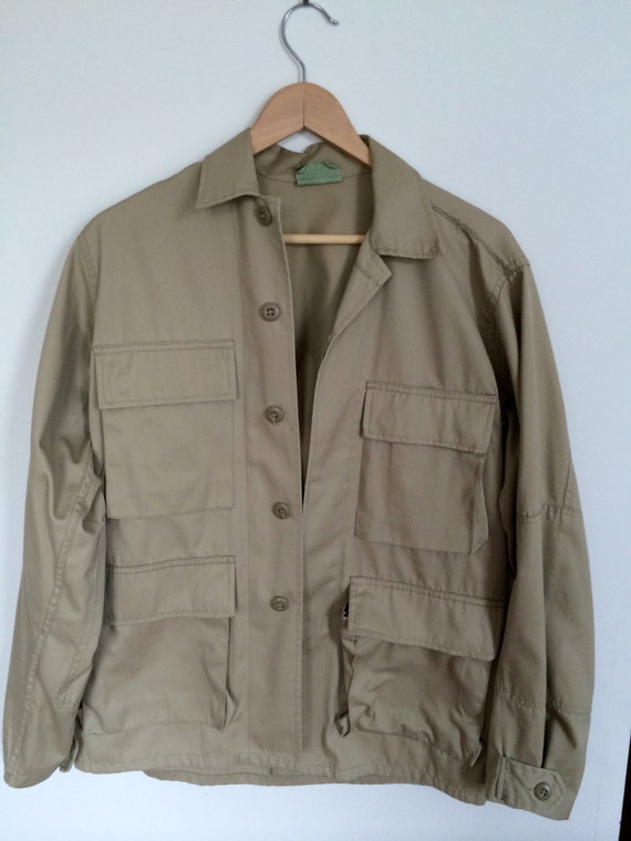 Vintage Military Field Jacket Khaki w/4 by BrocanteBedStuyHOMME