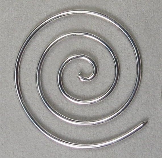Items similar to Sterling silver, 14 gauge, Spiral, earrings, #10 on Etsy